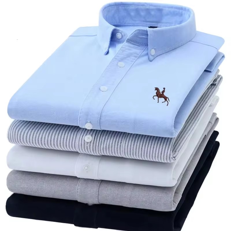 Oxford Cotton Casual Shirt Business - Plus 5XL 6XL Mens Oxford Shirts
