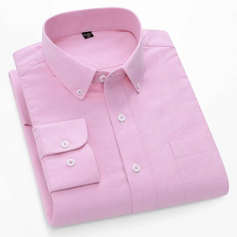 100% Cotton Oxford Long-Sleeve - Oxford Cotton Casual Shirt Business 评论和价格