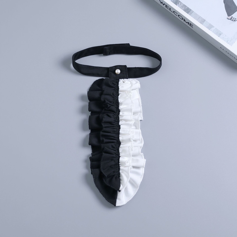 Black White Ruffled Collar Dec - Shirts 评论和价格