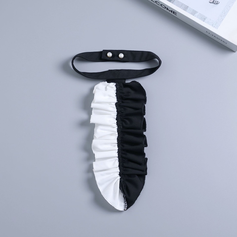 Black White Ruffled Collar Dec - Shirts 评论和价格