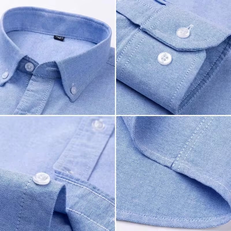 Plus 5XL 6XL Mens Oxford Shirt - Oxford Cotton Casual Shirt Business 评论和价格