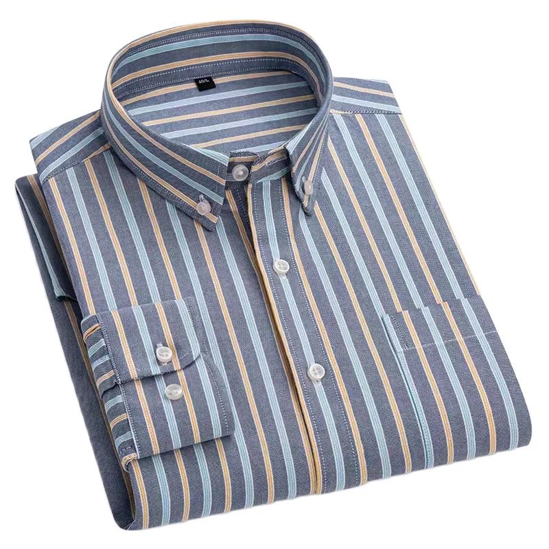 160KG Oversized Shirt Striped  - Oxford Cotton Casual Shirt Business 评论和价格